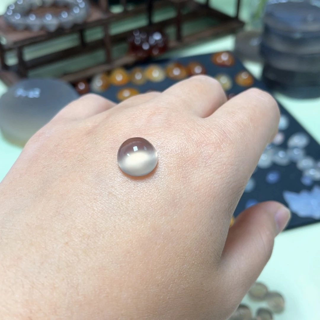 玛瑙/玉髓未镶嵌手链金钩圆蛋卡12.8不退换