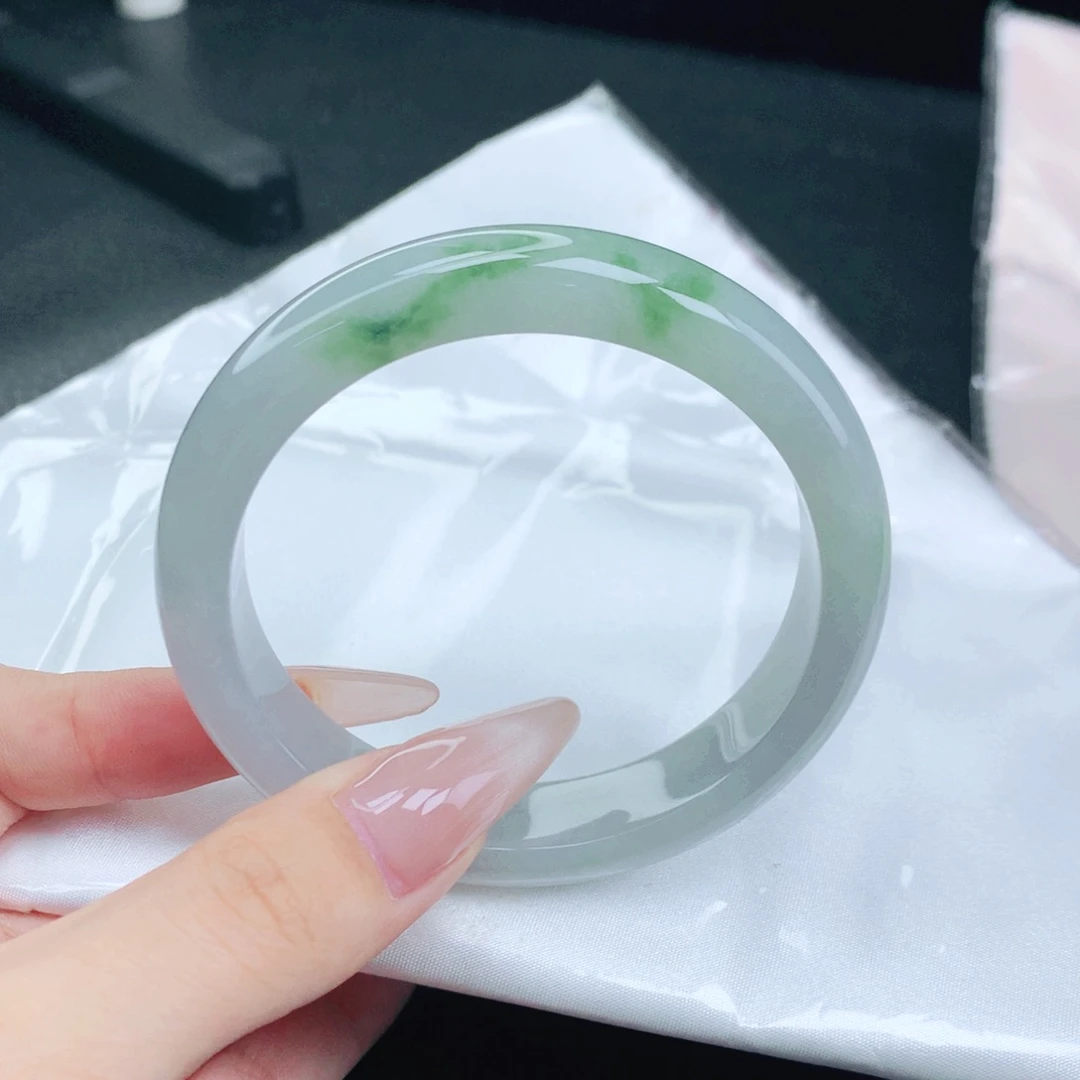 翡翠未镶嵌手镯58-59圈口