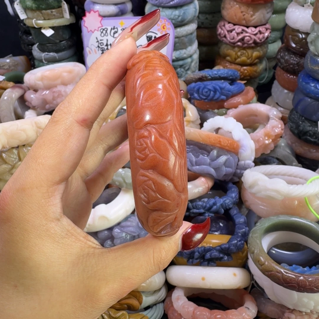 石英质玉（佘太翠）未镶嵌手镯11。57