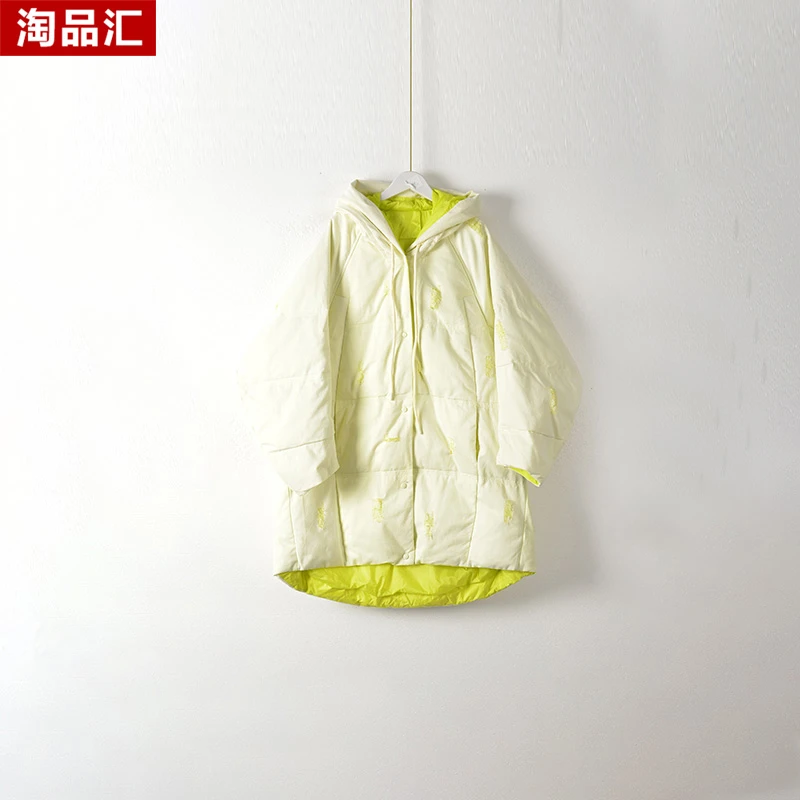 【Y专柜捡漏F30】深圳设计师女装SJd-中长款YR外套2300-白色大四码