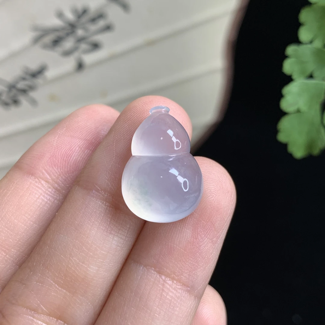 炯炯翡翠 冰种飘花葫芦 缅甸天然A货翡翠