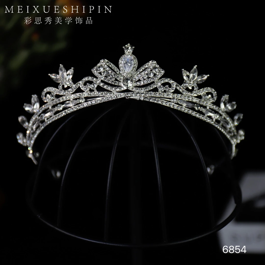 6854新款蝴蝶结小皇冠精致婚纱新娘婚纱礼服头饰