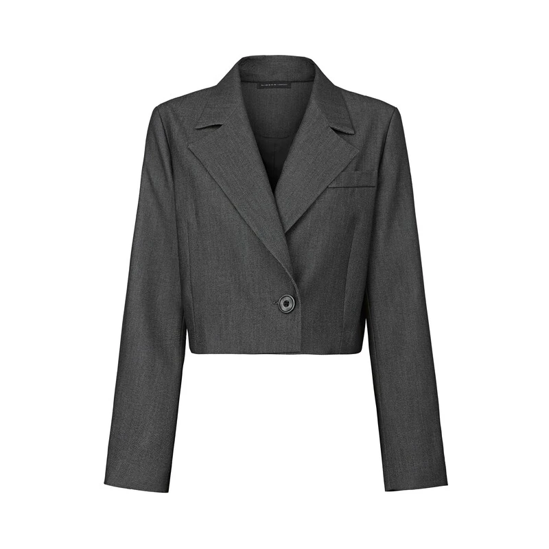 sdeer圣迪奥女装时尚气质OL风西装领单排扣西装外套S24182212