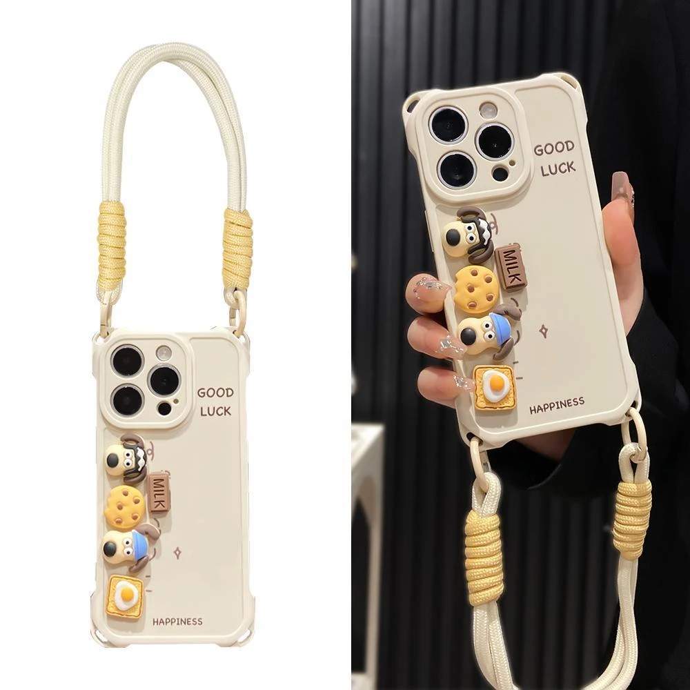 帕恰狗挂绳适用于苹果16promax手机壳斜挎华为荣耀vivo小米oppo