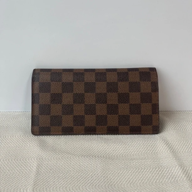 95新 LouisVuitton/路易威登 02-27|棋盘格长款钱包|zz7194