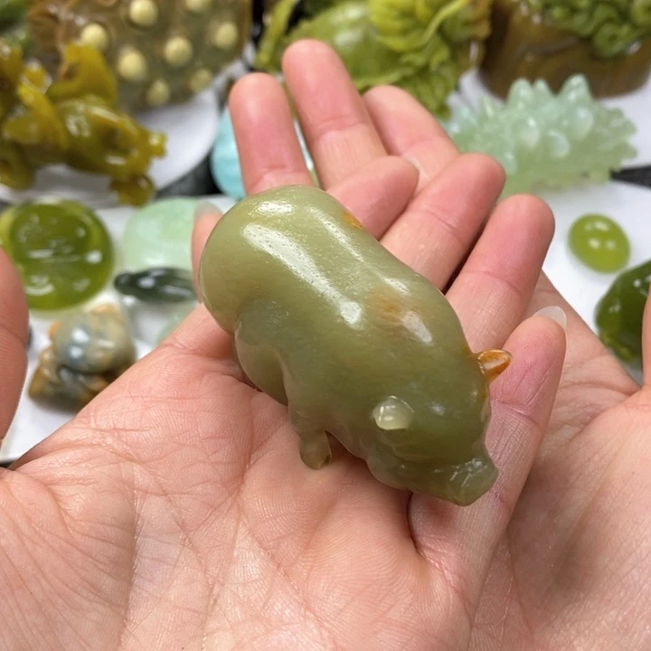 蛇纹石玉手把未镶嵌