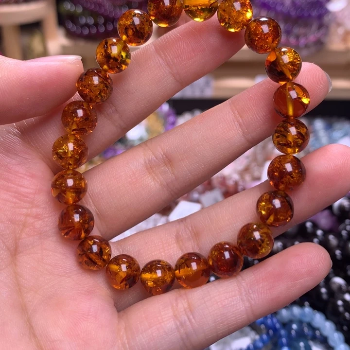 未镶嵌手串水晶8.4花珀