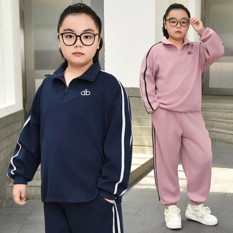 胖女童套装秋季加肥加大卫衣卫裤儿童秋装两件套