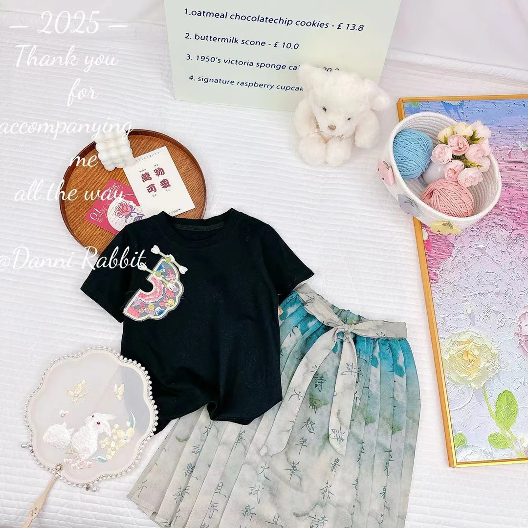 夏季新款中式时尚可爱女童汉服套装 D-T62