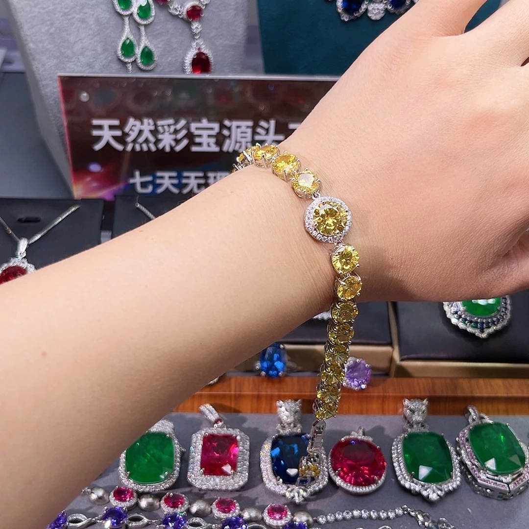 手链蓝宝石银S925镶嵌2