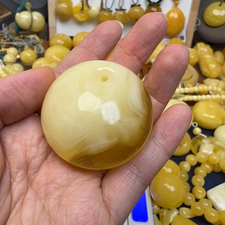 蜜蜡未镶嵌毛衣链天然蜜蜡