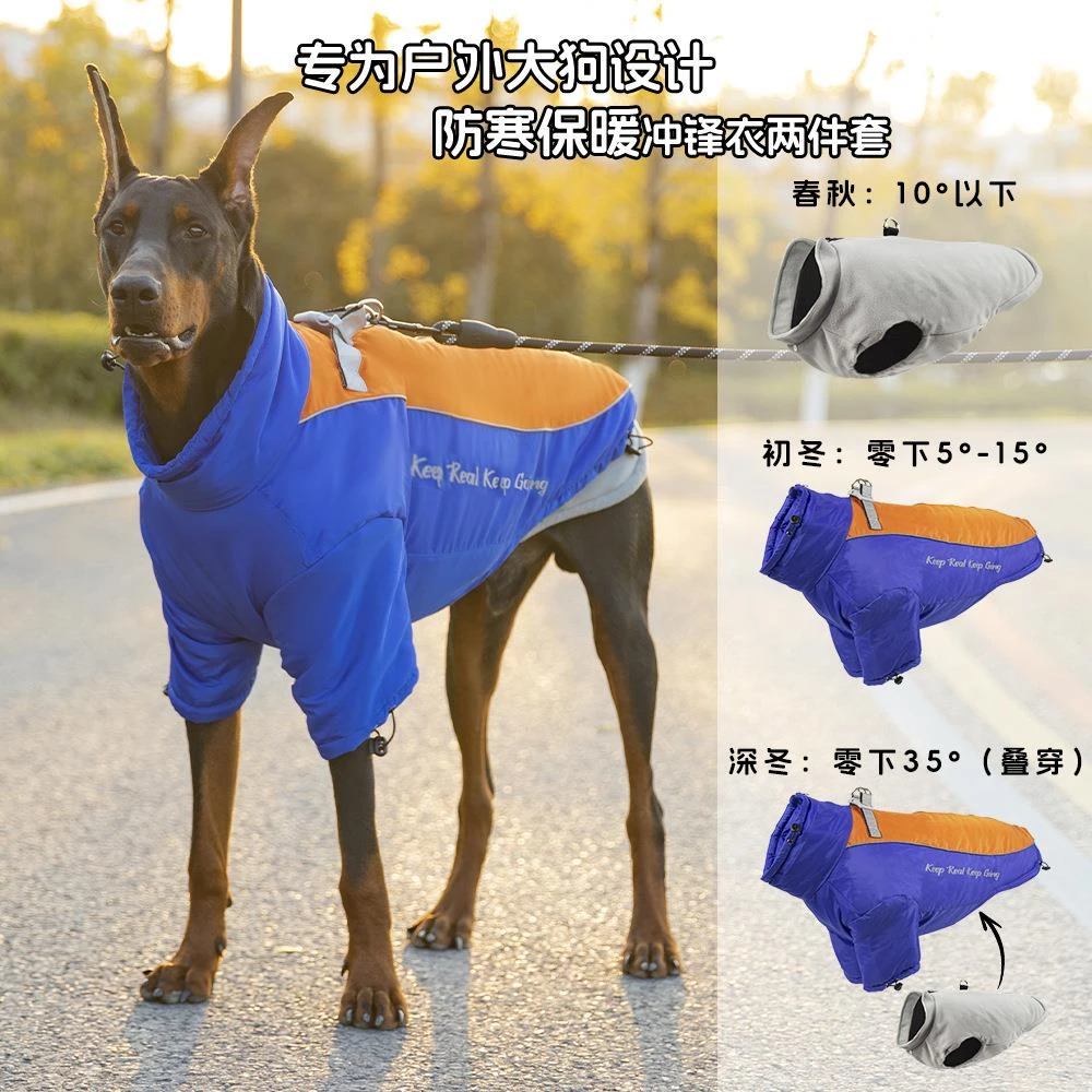 杜宾犬专用狗狗衣服秋冬天冬季棉衣棉服罗威纳马犬德牧冬装大型犬