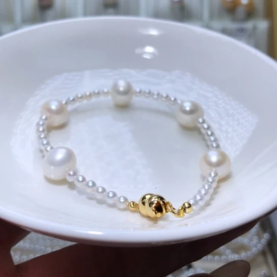 耳饰淡水珍珠银S925镶嵌