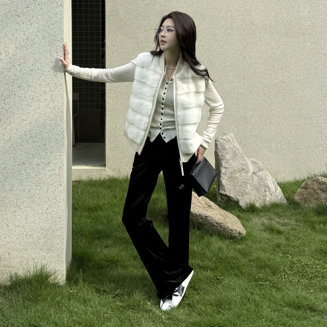 王嬛嬛MsLime25年新款【舒悠】时尚百搭微喇松紧休闲裤 HD2C0125