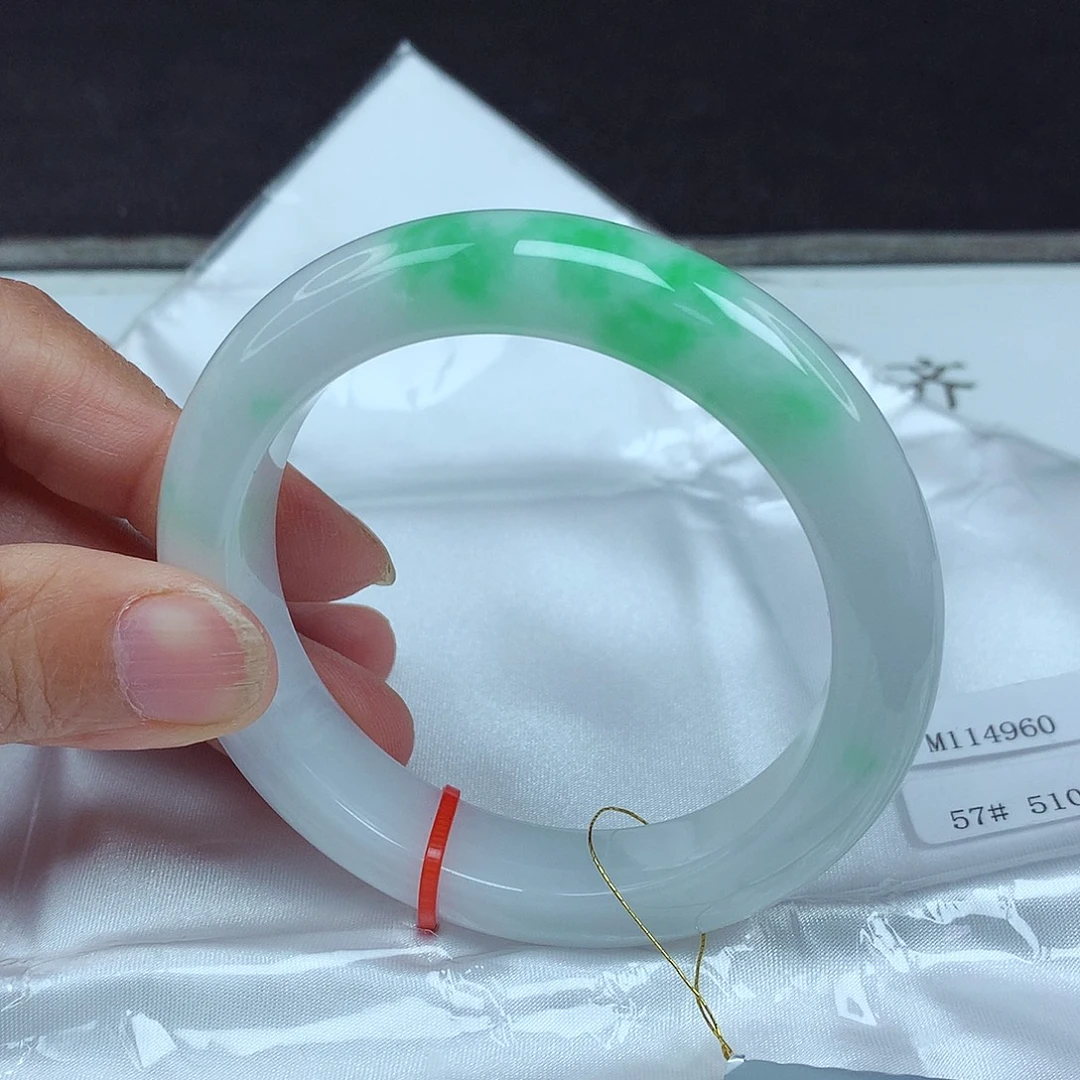 翡翠未镶嵌手镯57圈4960