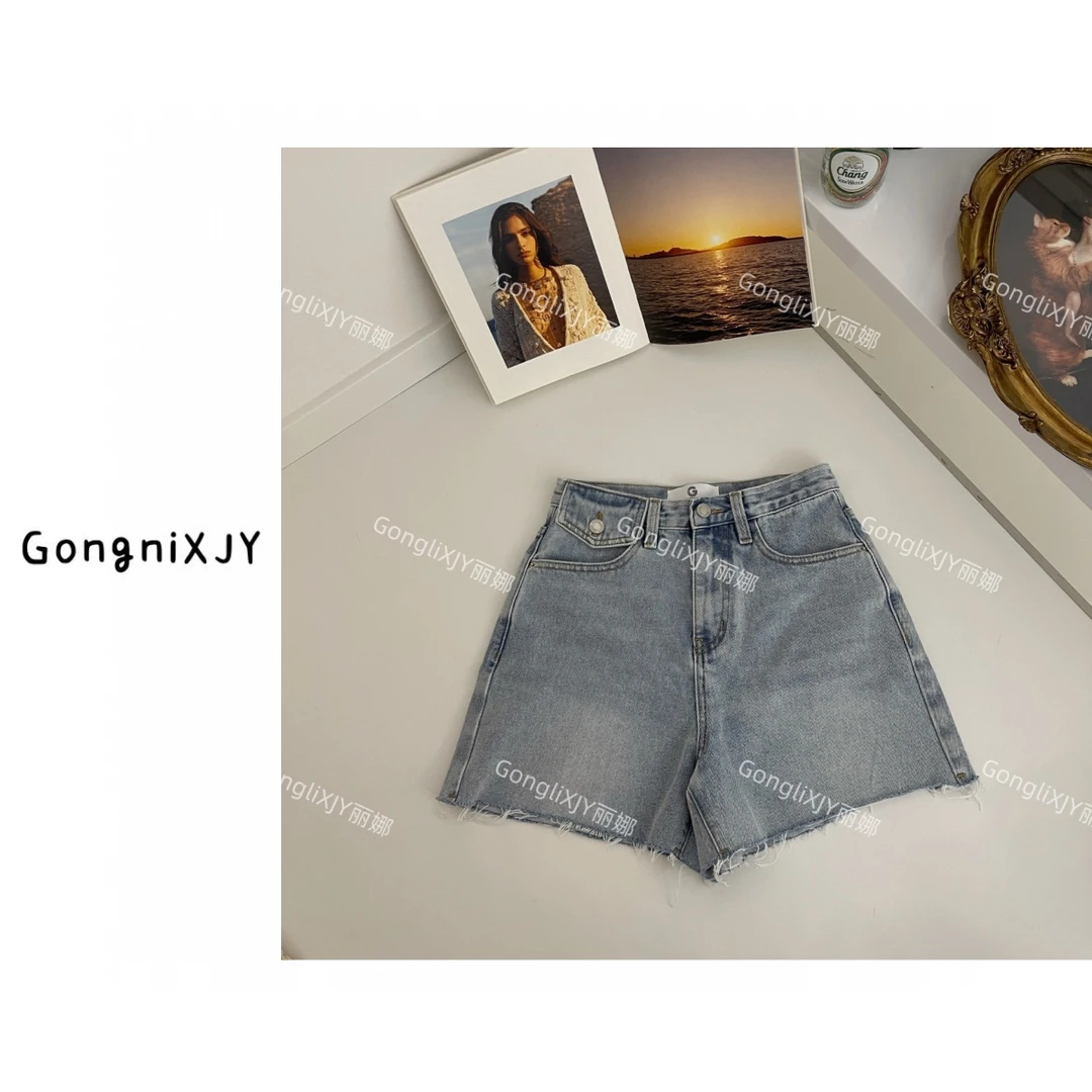 【LINA·GXY】超好搭毛边牛仔短裤