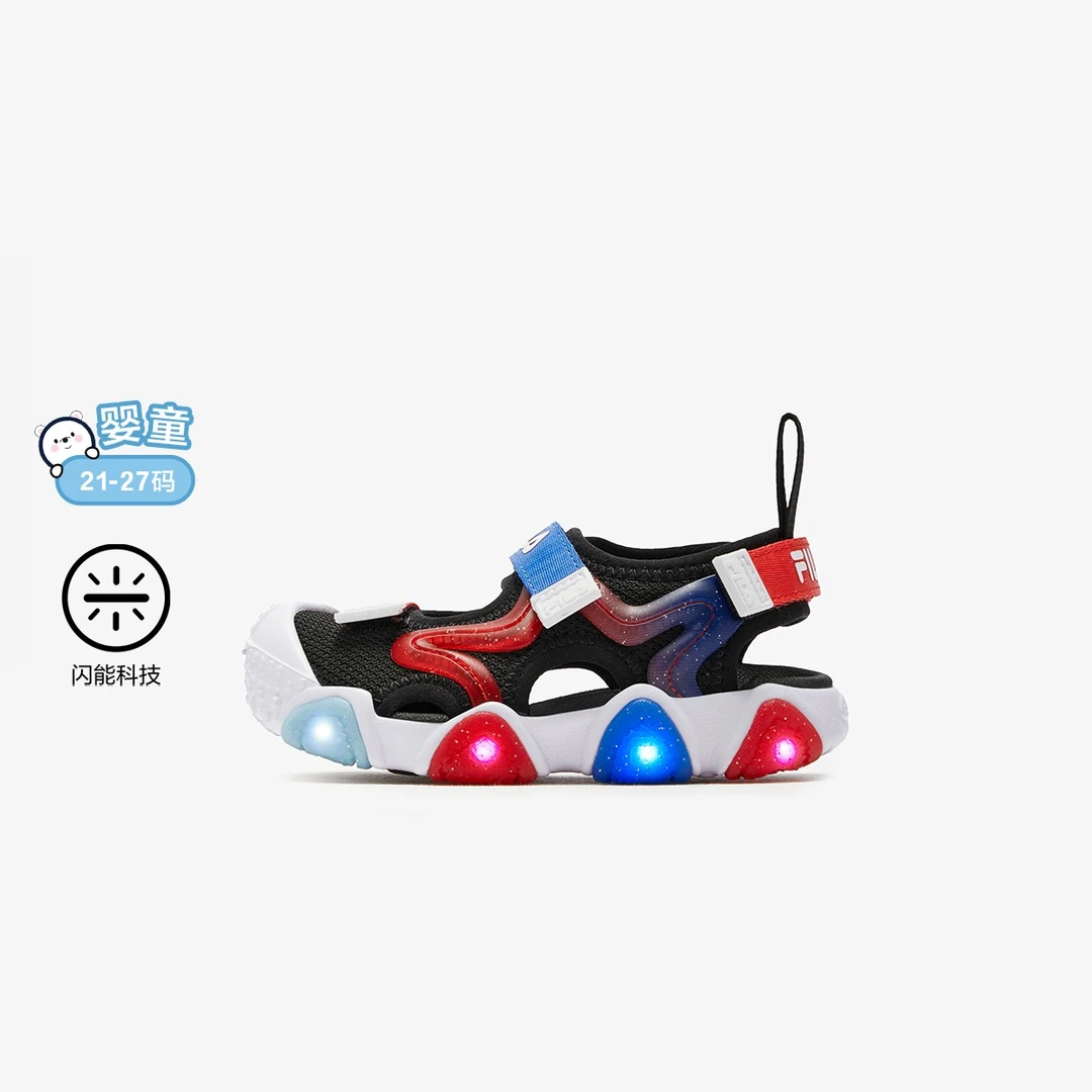 Fila/斐乐夏季凉鞋【幼童闪灯鞋】新款运动童透气闪灯K13B523802