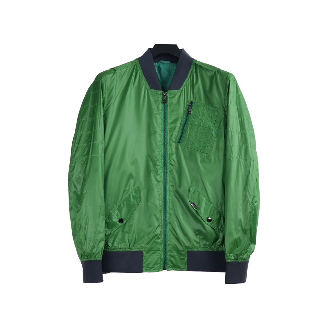 F&M春季新品男款立领休闲纯色运动夹克外套