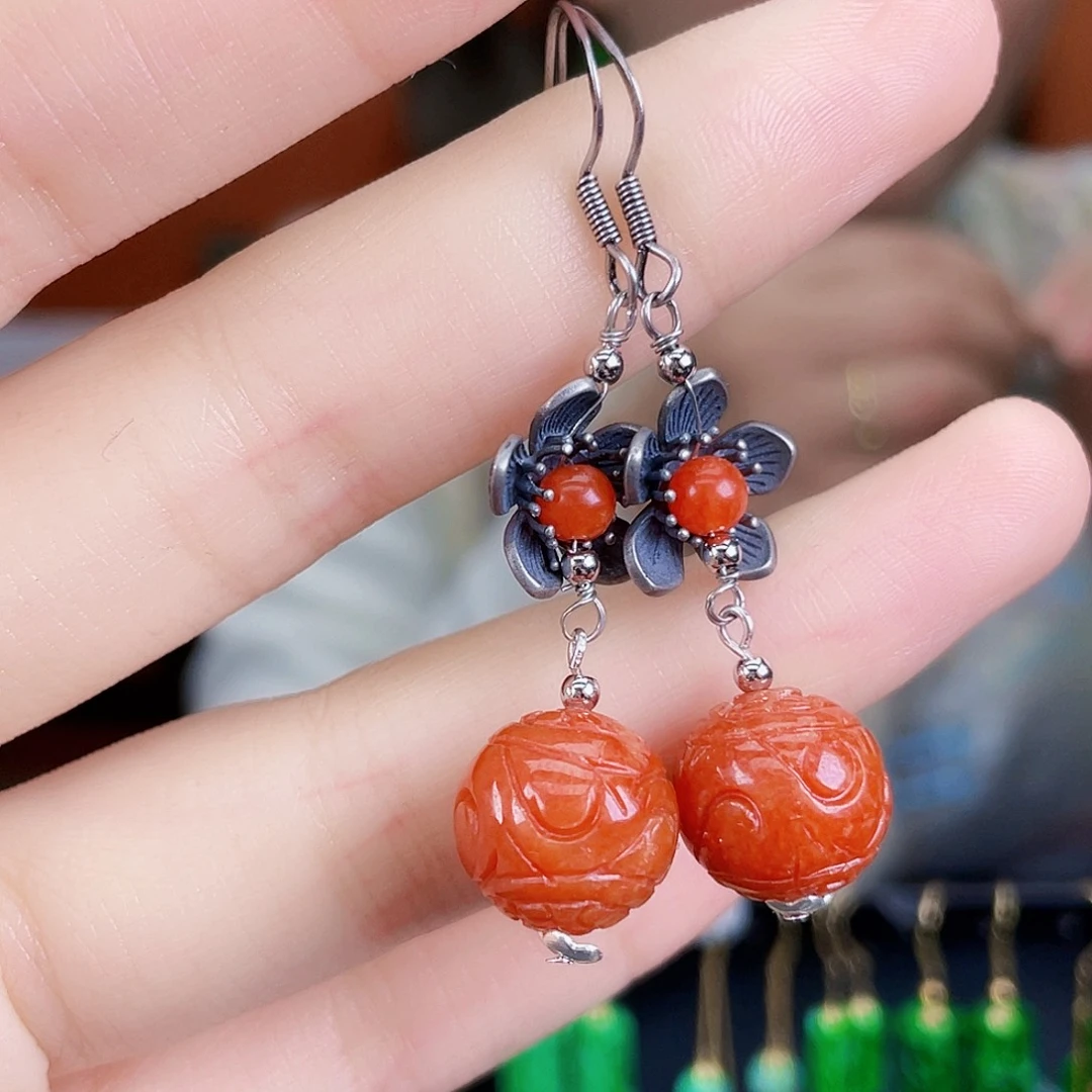 翡翠未镶嵌耳饰饰品