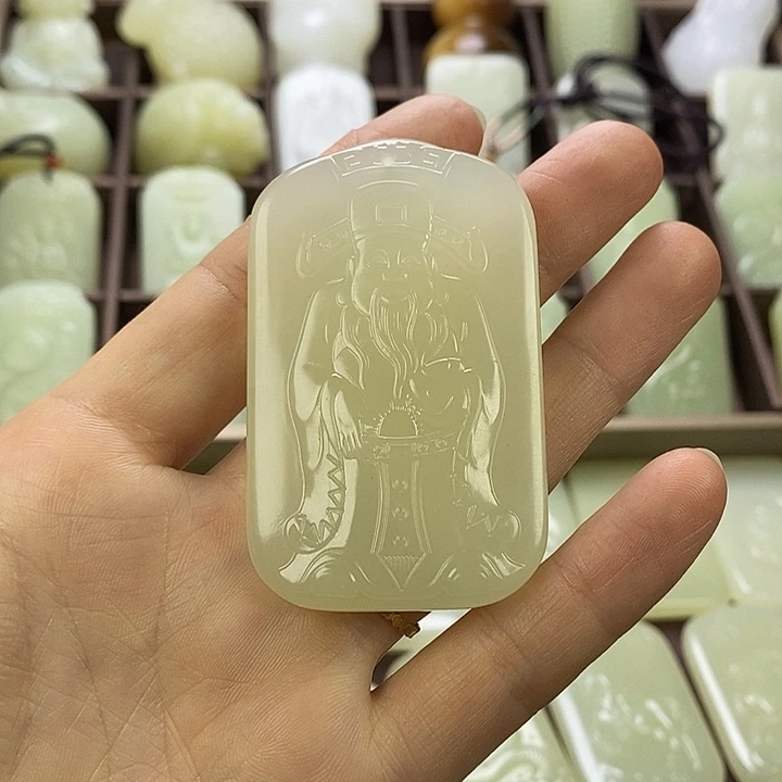 昆仑石双面财神牌