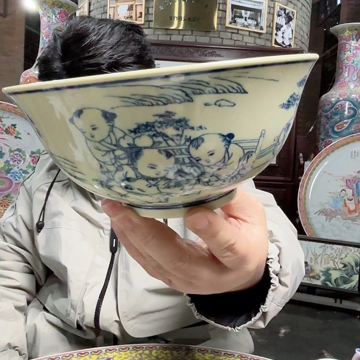 陶其他景德镇高温陶瓷黄希7寸碗