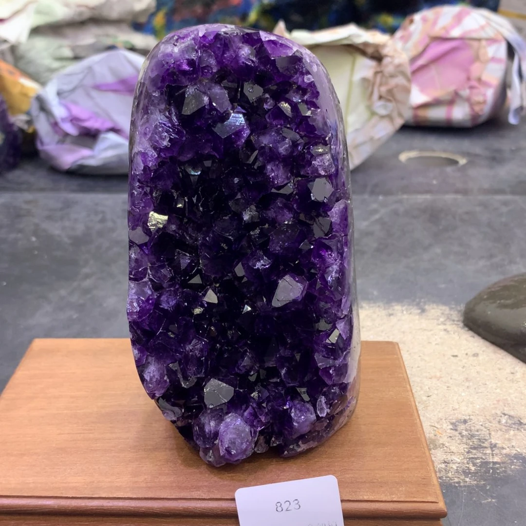水晶摆件未镶嵌紫晶823
