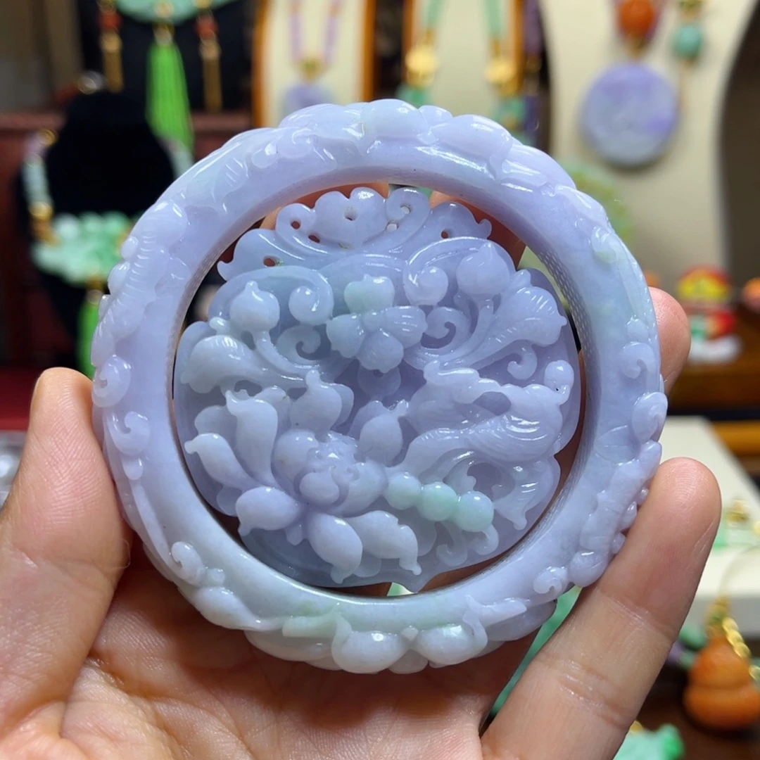 翡翠未镶嵌颈饰天然翡翠手镯57
