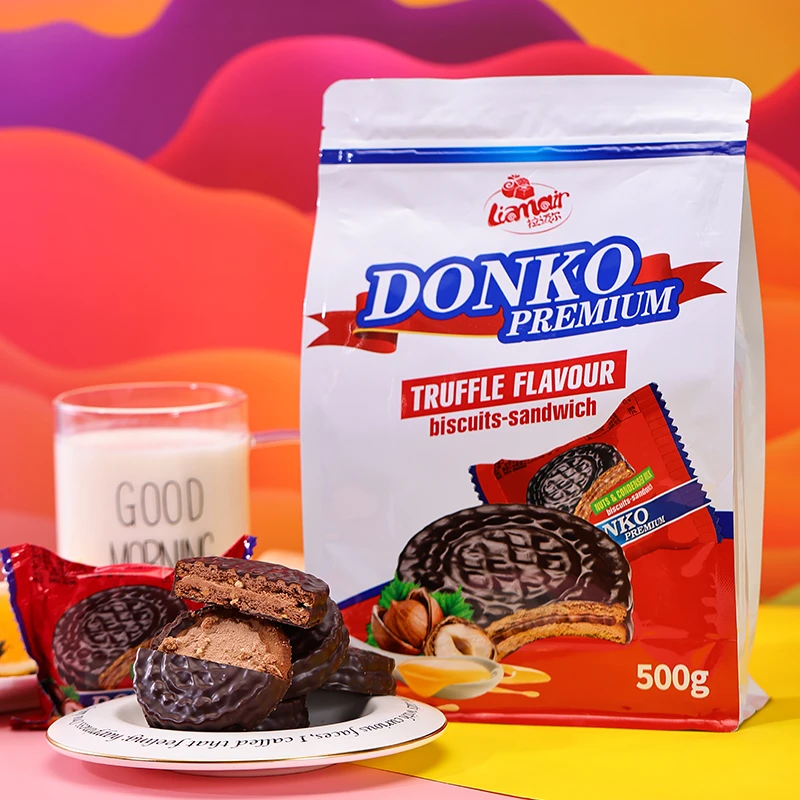 俄罗斯原装进口拉迈尔三明治饼干500克