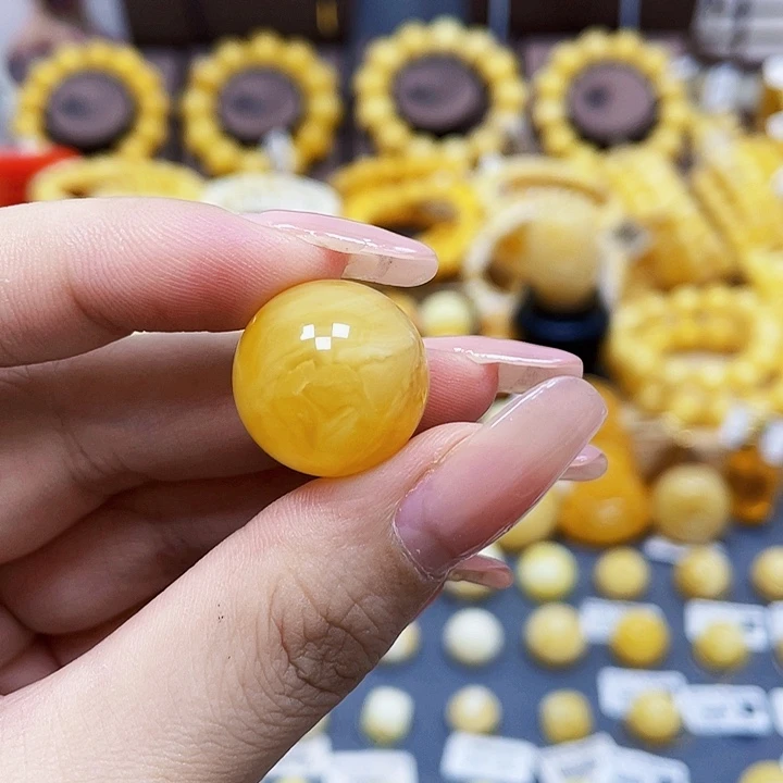 未镶嵌琥珀珠宝奇石18.7mm溶洞 福利款.瑕