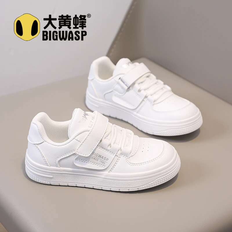 大黄蜂小白鞋儿童鞋休闲儿童鞋子2025新款百搭板鞋男女童儿童鞋子