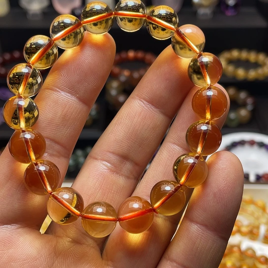 水晶手链未镶嵌黄水晶手链