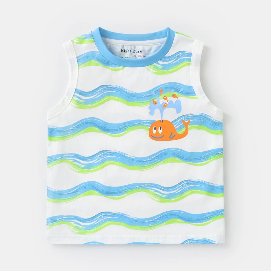 【清仓】欧童装男童夏装薄款时髦小背心儿童宝宝夏款新款夏季U15400