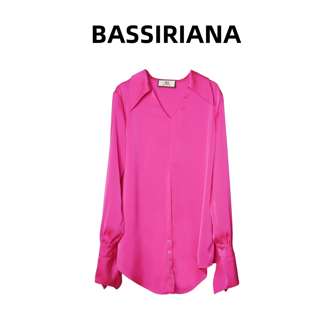 清白白【BASSIRIANA】高定时尚名媛气质小众潮流百搭衬衫210599