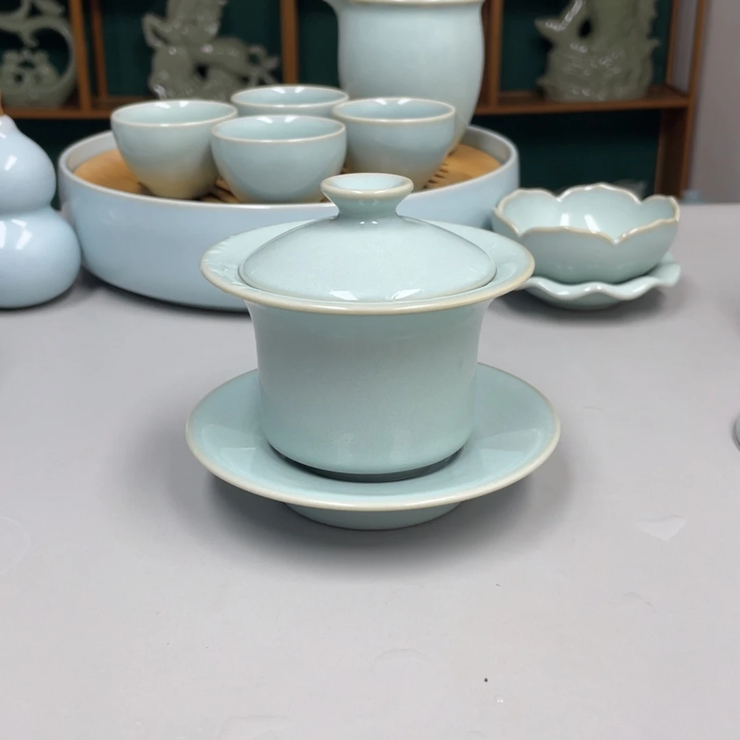 瓷赵琳老师马蹄盖碗带礼盒