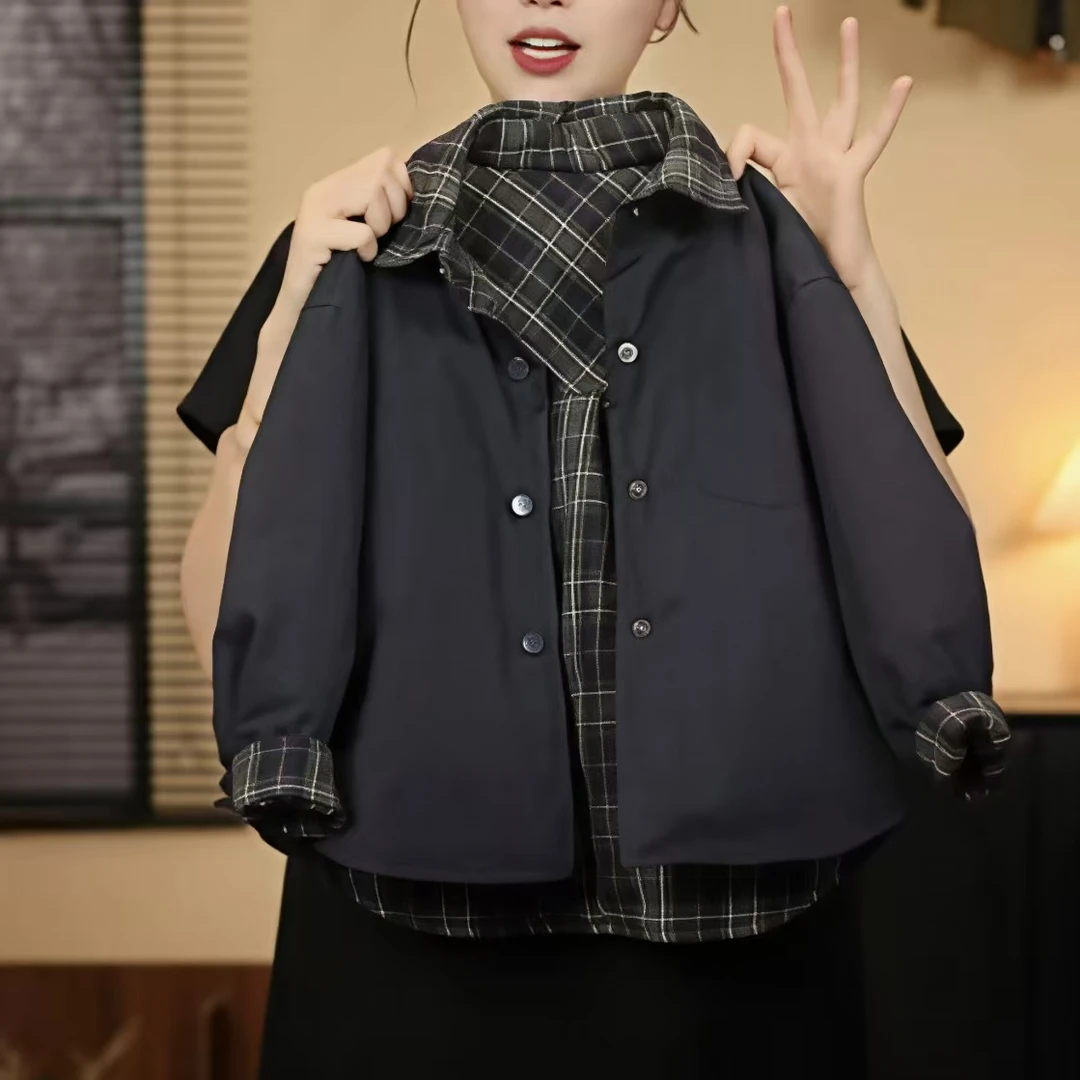 男童冬装夹棉外套2025新款男小童痞帅洋气秋冬款衬衫棉衣宝宝棉服