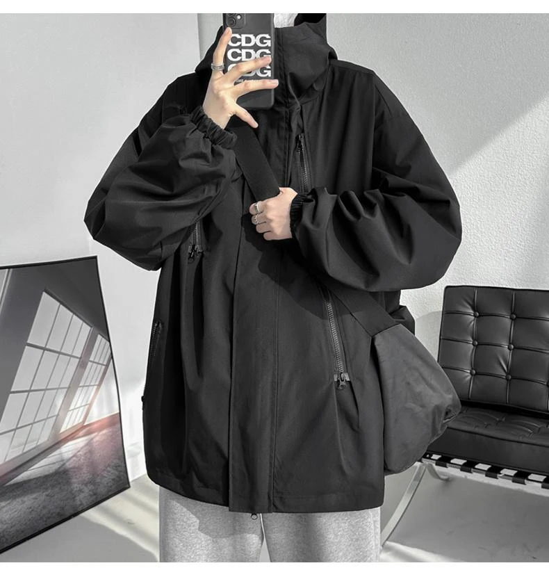 高级冲锋衣外套男女同款春秋冬季2025新款潮牌美式机能工装衣服