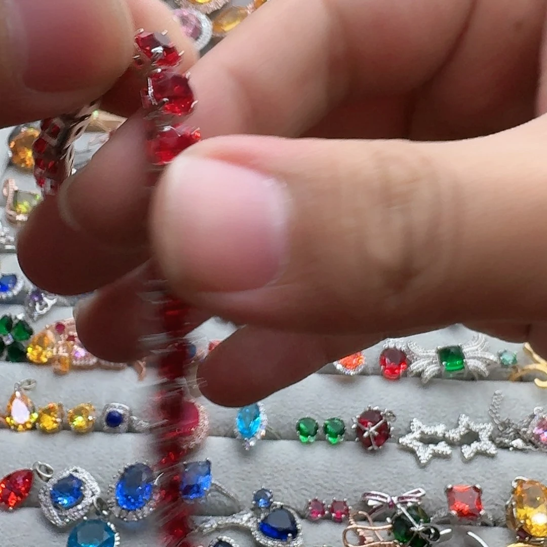 绿水晶戒指银S925镶嵌