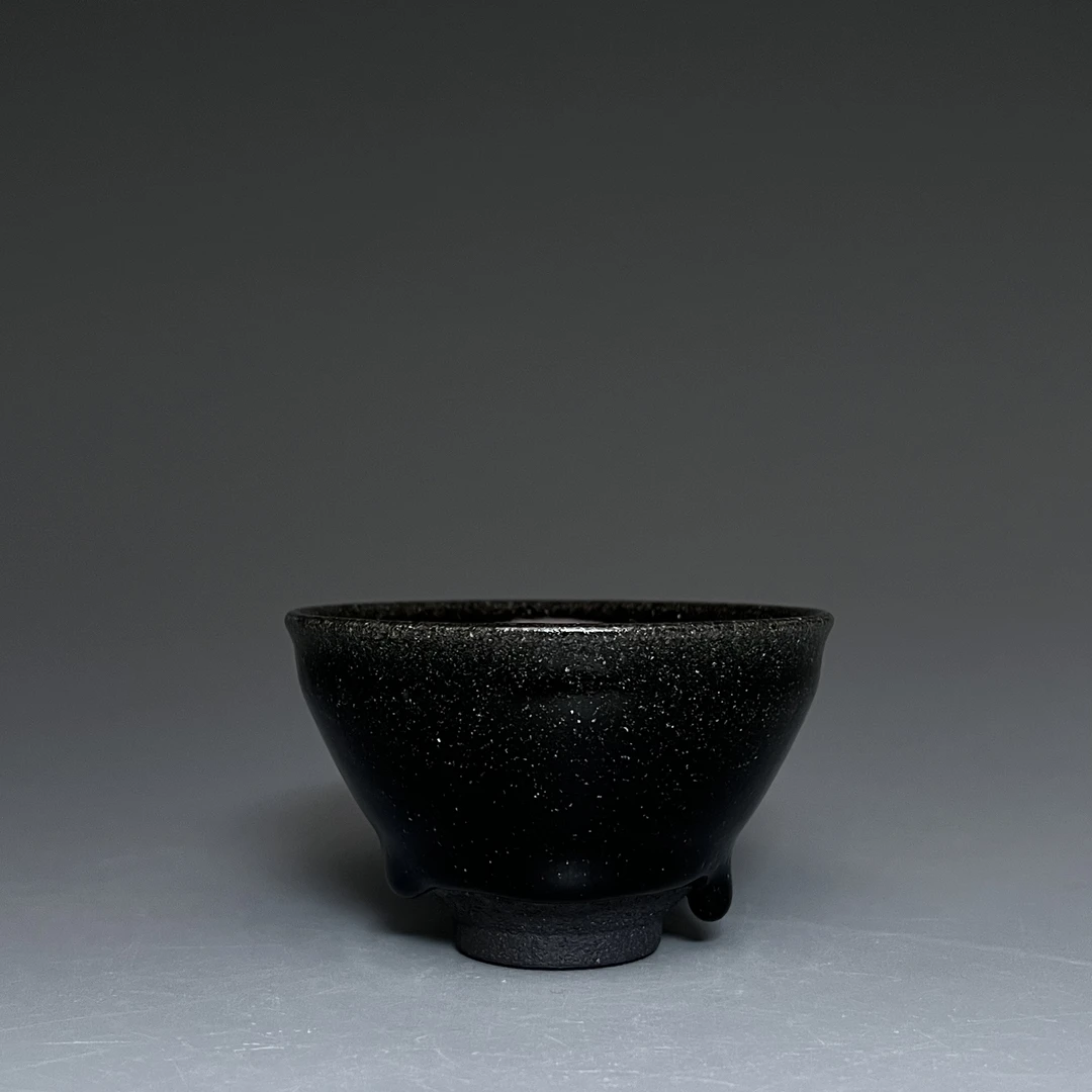 吴兴乾柴烧建盏主人杯手作陶瓷杯高端复古茶盏乌金小束口盏76105