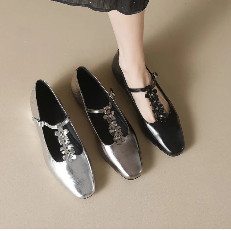 NianGaoXJ【牛皮】跟高2cm2025新款上新小众十字绊带潮流单鞋百搭