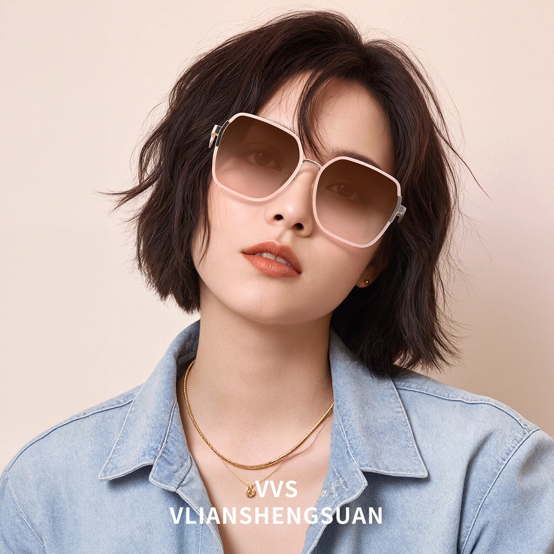 VVS眼镜墨镜太阳镜新款大框个性logo时尚女款街拍显脸小SMU8068