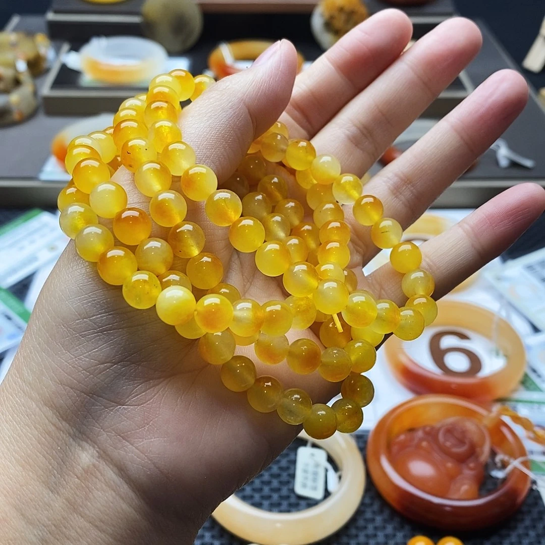 石英质玉（黄龙玉）未镶嵌手镯