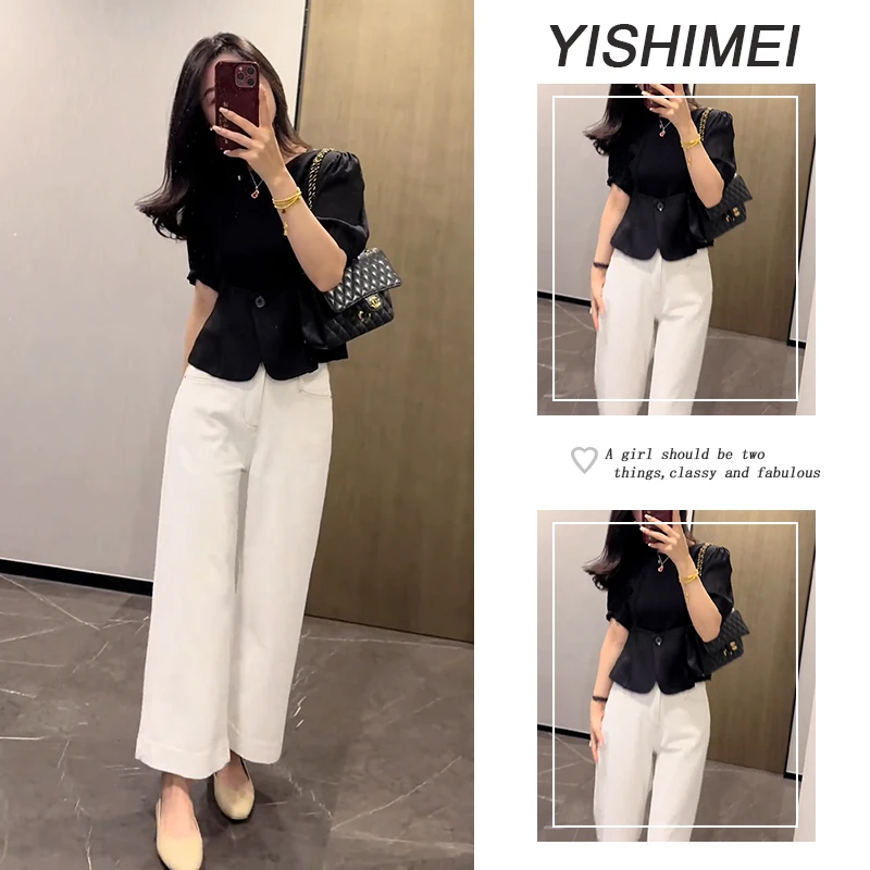 套装女装夏装新款爆款洋气气质减龄百搭简约短袖上衣休闲裤两件套