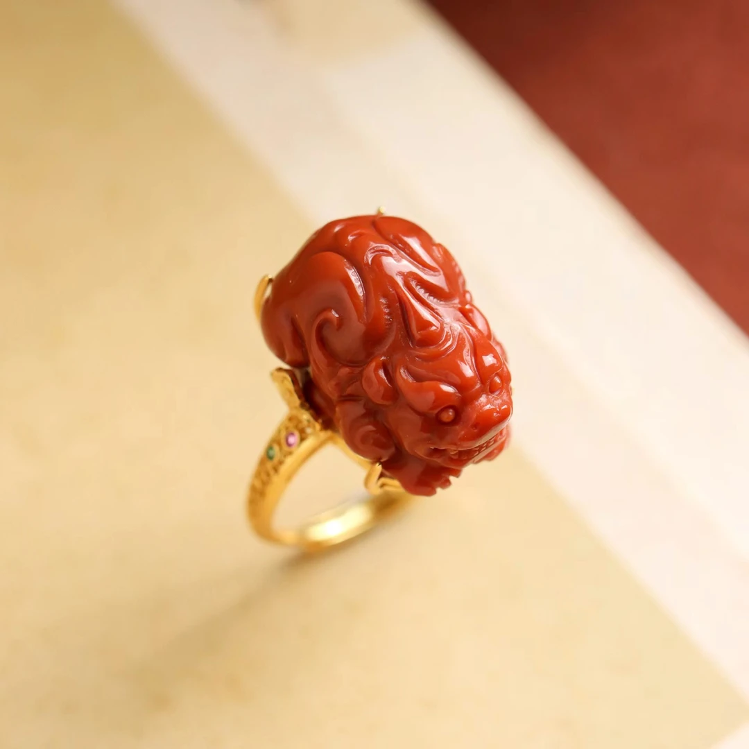 【吞金兽定制】一路狂奔南红玛瑙一生一枚传承戒指