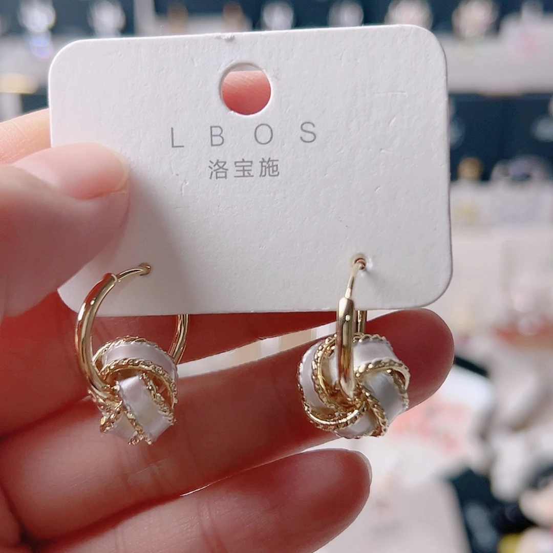 琉璃纯铜合金耳环的