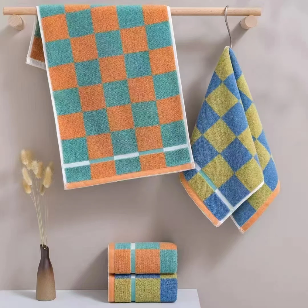 时尚纯棉成人中巾30X60