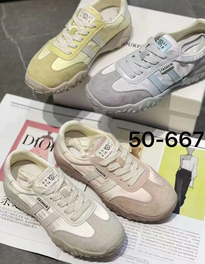 667【济洲岛】真皮厚底德训小白鞋女2025新款运动板鞋