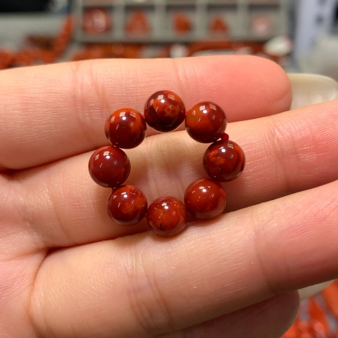【闪购商品】南红玛瑙圆珠6+有瑕放漏未镶嵌