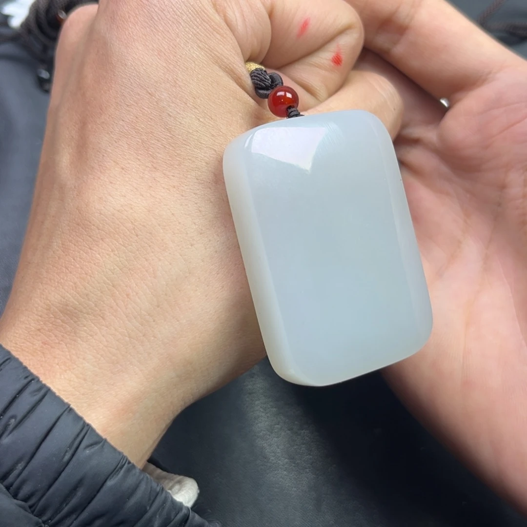 和田玉颈饰未镶嵌多样性钢板料面包无事牌