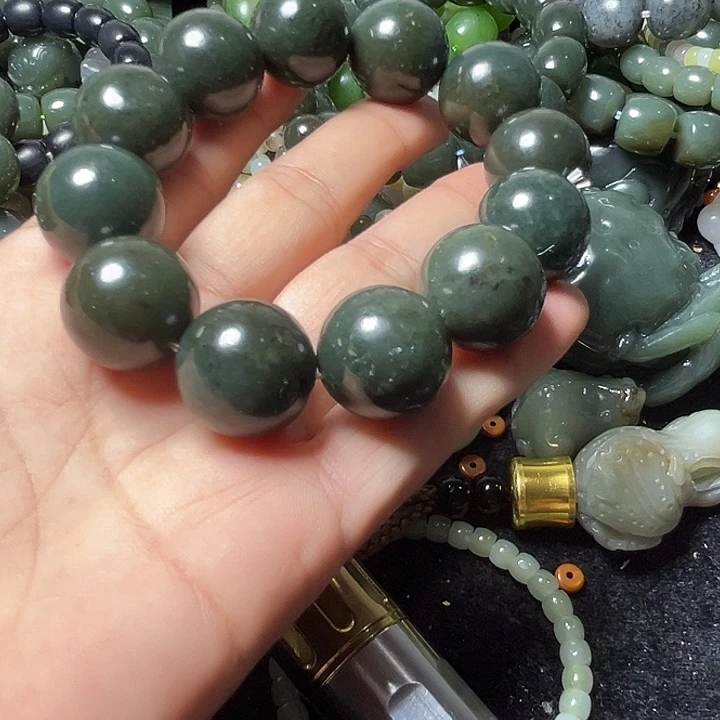 和田玉未镶嵌手串20