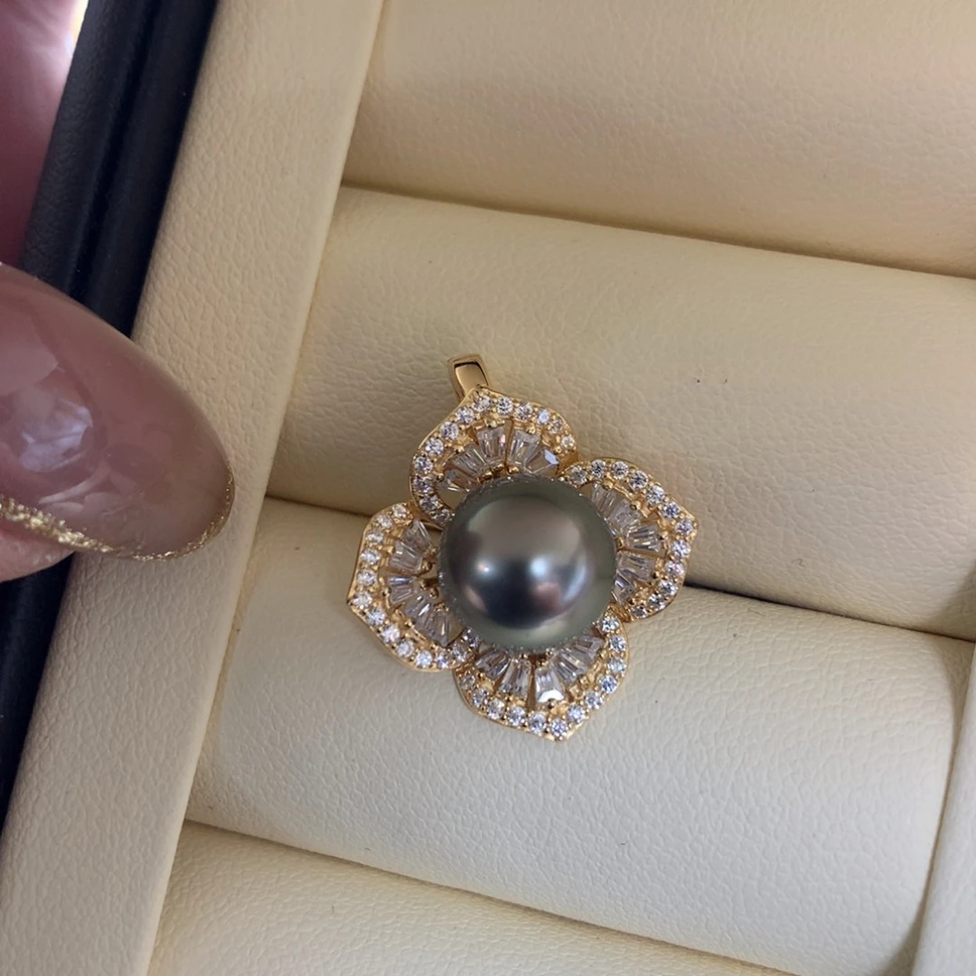 海水珍珠银S925镶嵌颈饰